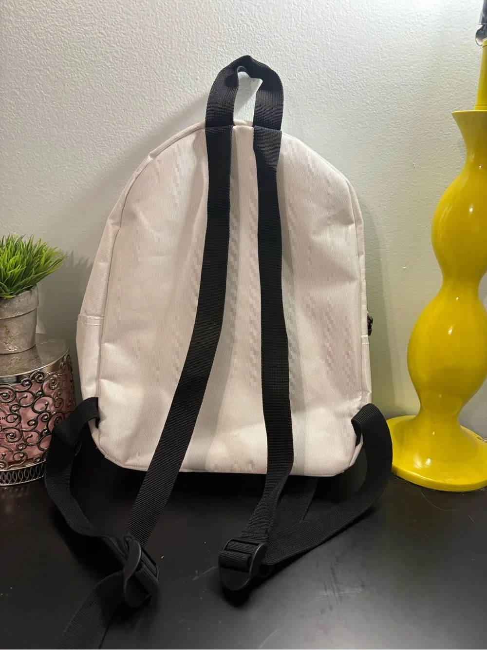 Fila White Backpack with Navy and Red Logo